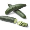 Fresh homegrown cucumbers on white background