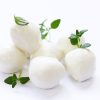 fresh natural mozzarella cheese with thyme leaves