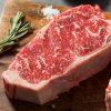 Raw Red Organic New York Strip Steak Ready to Cook